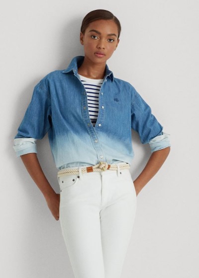 Camisa Ralph Lauren Ombré Denim Mulher 75194-XUNG